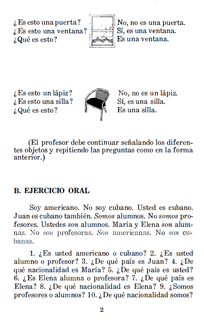 Método Directo de Conversación en Español (2 Volumes)